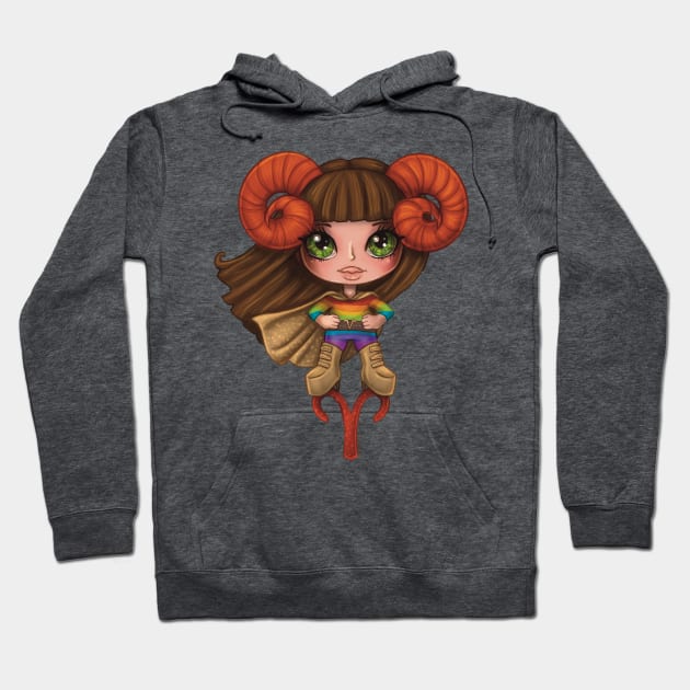 Aries Astrology Zodiac Girl Hoodie by thewickedmrshicks